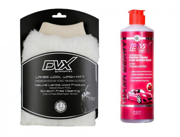 DVX Wash Berry Ph Nötr + DVX Premium Koyun Yünü Yıkama Eldiveni