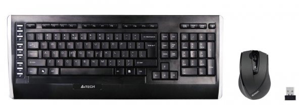 A4 TECH 9300F KABLOSUZ QKLAVYE-MOUSE SET,SİYAH,GRİ