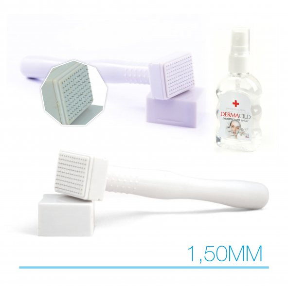 140 İĞNE 1,50MM İĞNE UZUNLUĞU DERMASTAMP -DERMA STAMP SAÇ VE YÜZ BÖLGESİ TEMİZLEME ÜRÜNÜ HEDİYELİ!