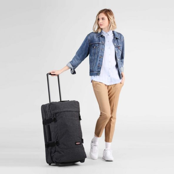 Eastpak EK62L77H Tranverz M Black Denim Siyah Valiz - 6