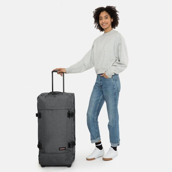 Eastpak EK63L77H Tranverz L Black Denim Siyah Valiz - 7