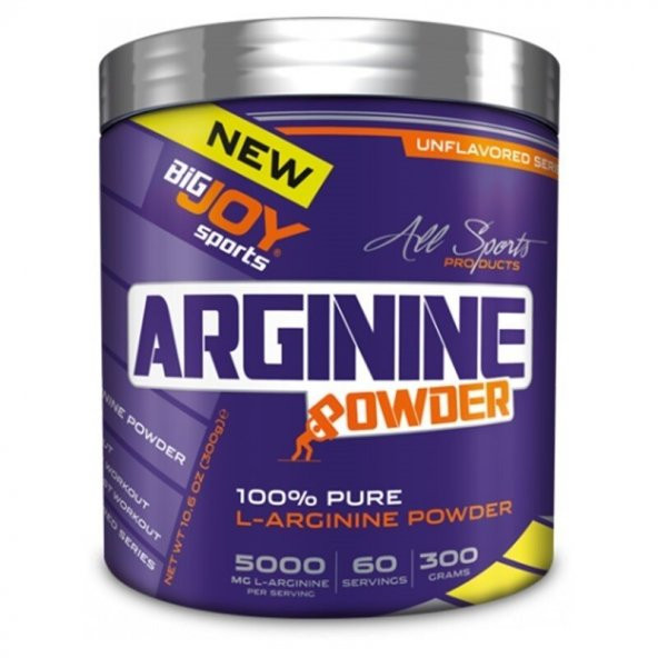 Big Joy 100 % Pure L-Arginine Powder 300 Gr + Hediye