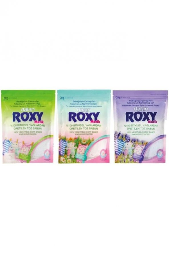 Roxy Matik Sabun Tozu 800 gr Karma (3 Lü Set) Bebek Çamaşırları Için