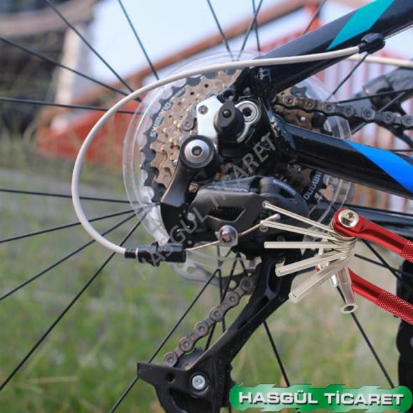 Hsgl bisiklet bakım bisiklet tamir alet takımı, anahtar, tornavida zinciri, 17 fonsiyonlu - 4