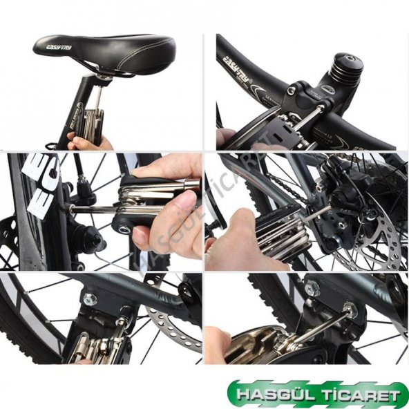 Hsgl bisiklet bakım bisiklet tamir alet takımı, anahtar, tornavida zinciri, 17 fonsiyonlu - 5