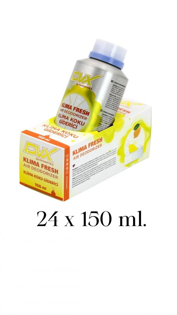 Divortex Klima Fresh  (Klima Bombası) Limon 24 x 150 ml