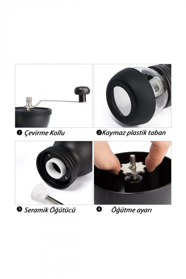 Epinox Cam Seramik Öğütücülü Kahve Değirmeni (KD-01) - 3