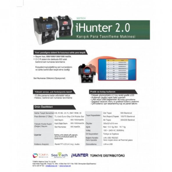 I-Hunter 2.0 Dual CIS Fitneslı 18 Ülke Kombinasyonlu Para Sayma Makinesi - 3