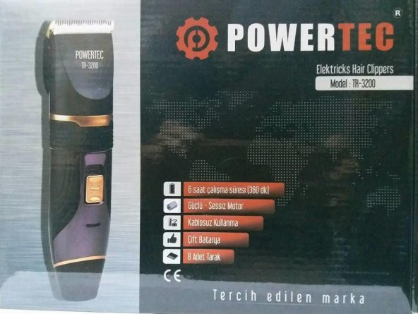 Powertec Tr-3200 Yedek Bataryalı Saç Sakal Tıraş Makinesi - 4