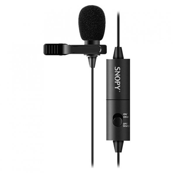 Snopy SN-100M Siyah Akıllı Telefon ve Youtuber Yaka Mikrofonu
