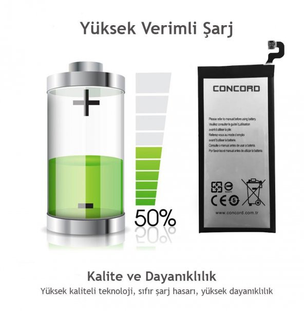 Samsung Galaxy S6 Batarya Pil 2550 mAh G920 C-1029S6 - 4