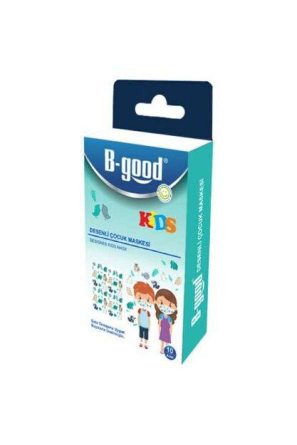 B-Good Cerrahi Çocuk Maskesi Kids 3 Katlı Desenli 10lu