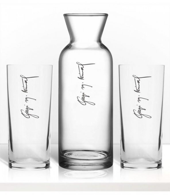 Gazi Mustafa Kemal İmzalı Rakı Karaf Seti