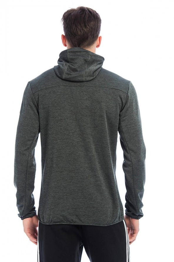 Adidas Essential 3 Stripe Hoodie Eşofman Üst CW3880 Gri - 3