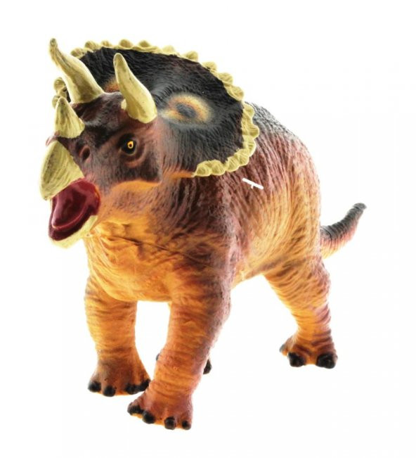 Yumuşak Plastik Dinozor Figür - Triceratops ürün görseli 1