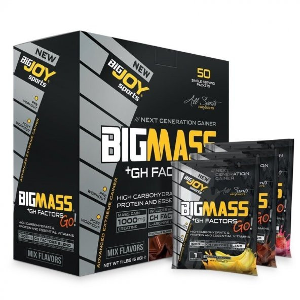 Big Joy Big Mass +GH Factors Go 5000 Gr 50 Saşe (AROMA SEÇENEKLİ) +3 HEDİYELİ