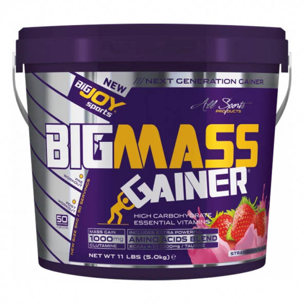 Big Joy Big Mass 5000 Gr Gainer Karbonhidrat Tozu +Shaker Hediyeli - 2