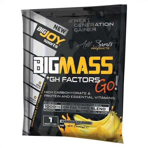 +3 Hediye Big Joy Big Mass +GH Factors Go 5000 Gr 50 Saşe Gainer (HIZLI KARGO) - 3