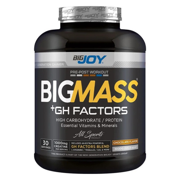 Big Joy Big Mass +GH Factors 3000 Gr Gainer Karbonhidrat +3 Hediye