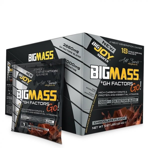 Big Joy Big Mass +GH Factors Go 1800 Gr 18 Saşe (AROMA SEÇENEKLİ)