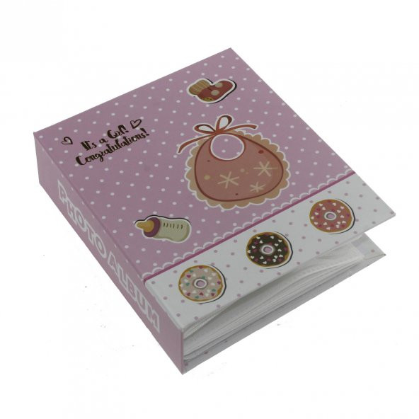 Bebek Fotoğraf Albümü 13x17cm Pembe Önlüklü - 3