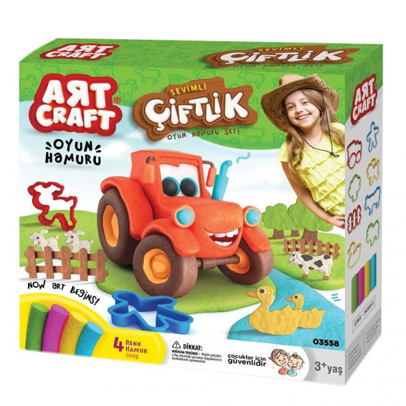Art Craft 3D Çiftlik Oyun Hamuru Seti 200 Gr Dede 03558 - 3