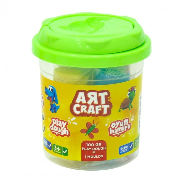 Art Craft 5 Renk Oyun Hamuru 100 Gr Yeşil Kapak Dede 03491