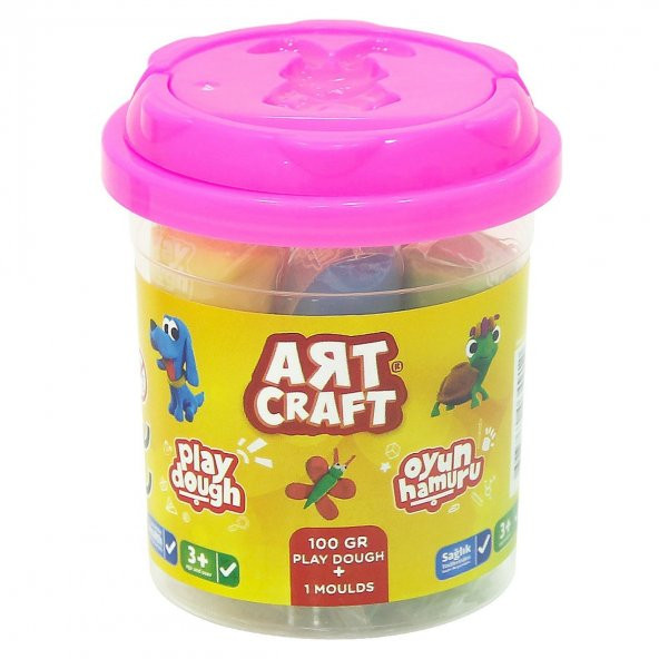 Art Craft 5 Renk Oyun Hamuru 100 Gr Pembe Kapak Dede 03491