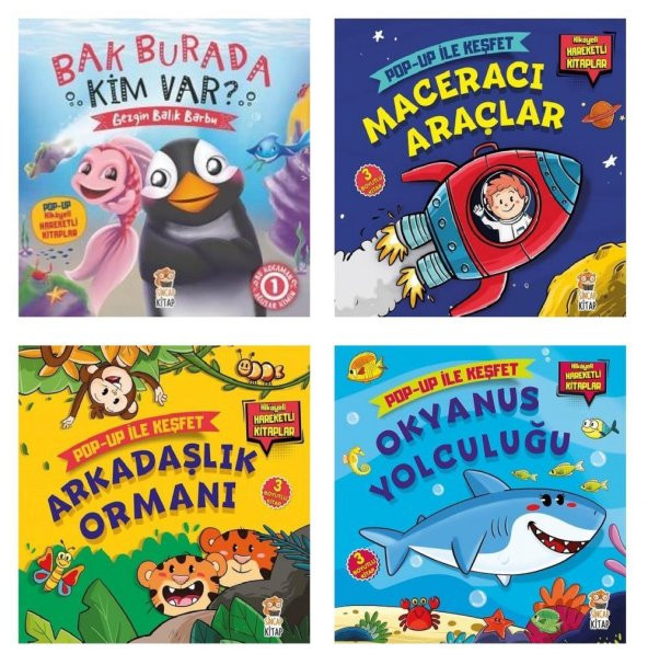 Sincap Pop Up İle Keşfet Hikayeli Hareketli Kitaplar 4 lü Set