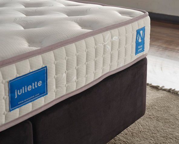 Niron Juliette 140x190 cm Çift Kişilik Lüks Yatak Seti - Siyah Kumaş Baza, Başlık ve Yatak Takımı - 8