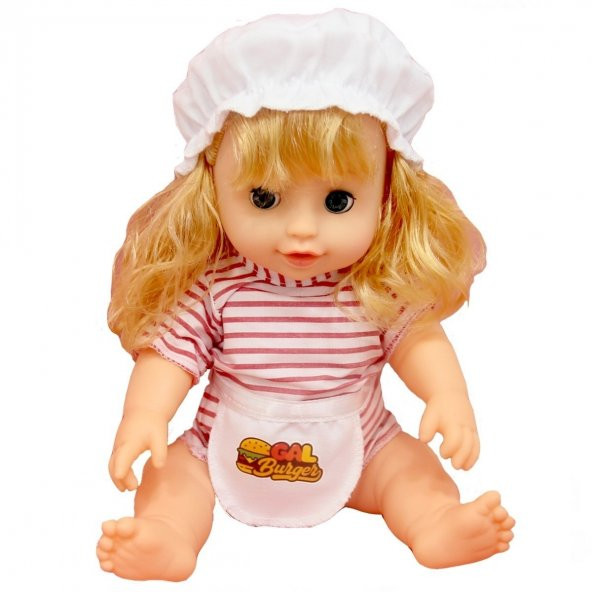 Maide Burger Yiyor Türkçe Konuşan Bebek ( Pembe Elbise ) GALTOYS 1105 - 1