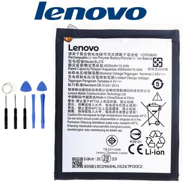 Lenovo K6 Note BL270 Batarya Pil ve Tamir Seti