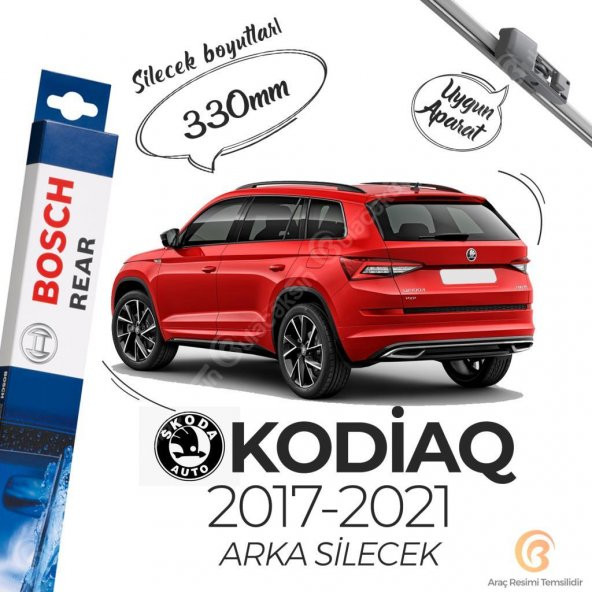 Skoda Kodiaq Arka Silecek (2017-2021) Bosch Rear A331H