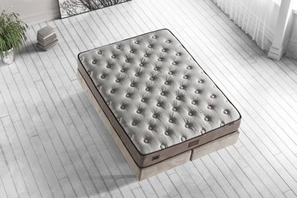 Organic Cotton Yatak 160x190 Çift Kişilik Doğal Pamuk Kumaşlı Ekstra Lüks Yumuşak Yatak 32 cm - 4