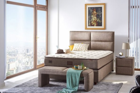 Organic Cotton Yatak 150x190 Çift Kişilik Doğal Pamuk Kumaşlı Ekstra Lüks Yumuşak Yatak 32 cm - 3