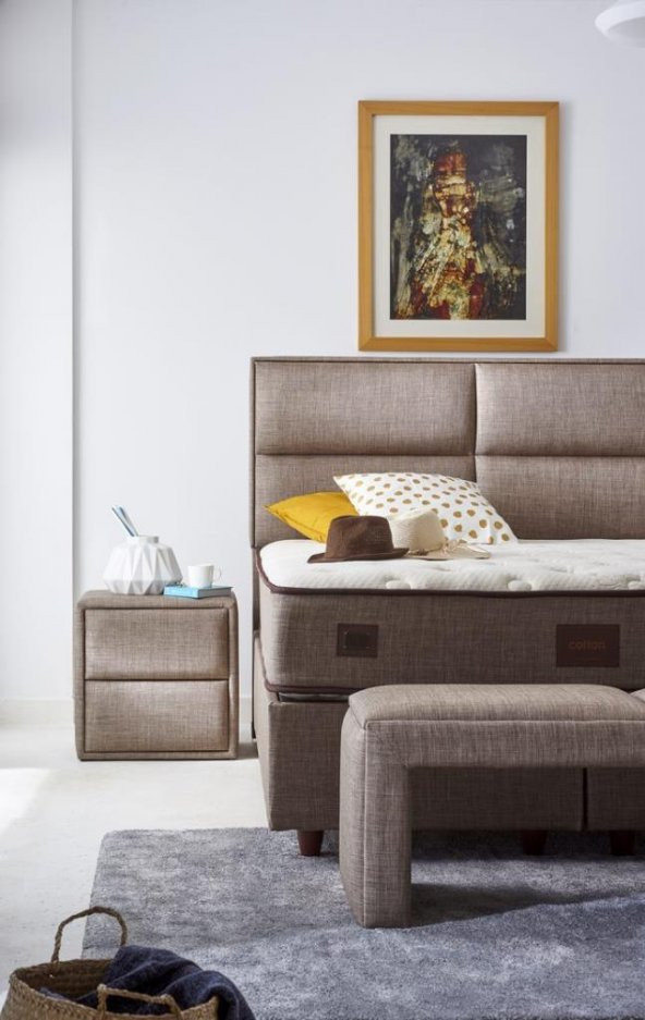 Organic Cotton Yatak 80x190 Tek Kişilik Doğal Pamuk Kumaşlı Ekstra Lüks Yumuşak Yatak 32 cm - 3
