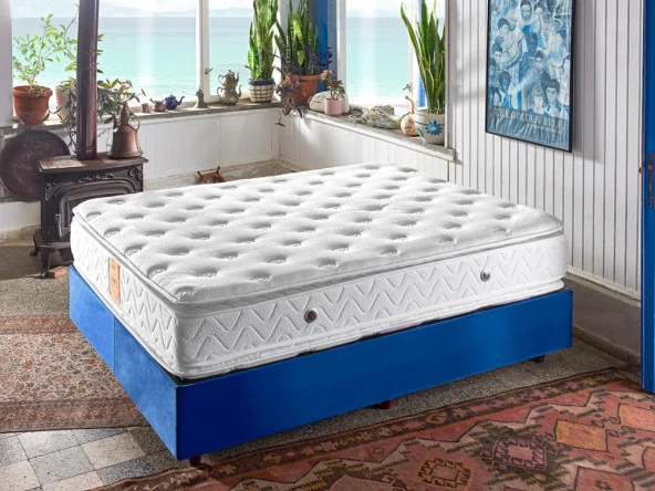 Dream Yatak 100x190 Tek Kişilik Çift Pedli Ekstra Lüks Yatak 34 cm Pamuklu Örme Kumaş