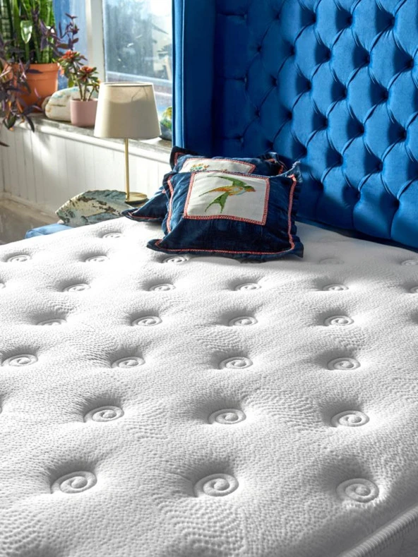Dream Yatak 100x190 Tek Kişilik Çift Pedli Ekstra Lüks Yatak 34 cm Pamuklu Örme Kumaş - 9