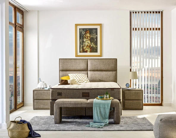 Organic Cotton Yatak 140x200 Çift Kişilik Doğal Pamuk Kumaşlı Ekstra Lüks Yumuşak Yatak 32 cm - Resim 2