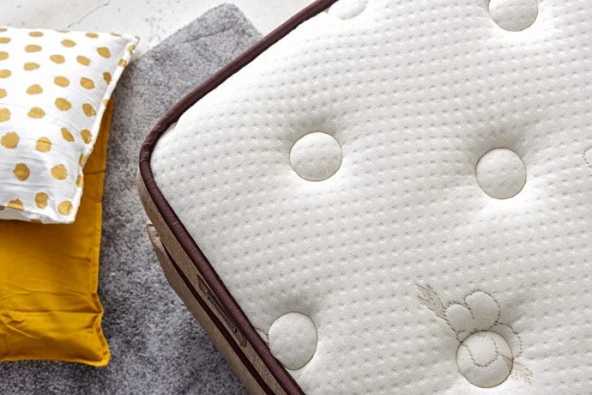 Organic Cotton Yatak 140x200 Çift Kişilik Doğal Pamuk Kumaşlı Ekstra Lüks Yumuşak Yatak 32 cm - Resim 7