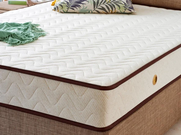 Exclusive Yatak 90x190 Tek Kişilik Visco Yatak Ekstra Lüks Yaysız Yatak 24 cm Pamuklu Keten Doğal Kumaş - 5