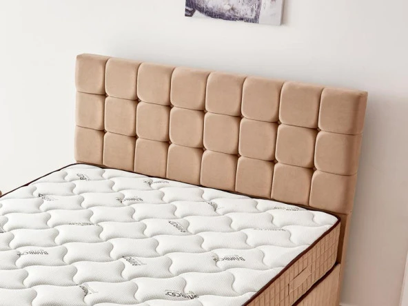 Niron Bamboo Yatak 90x200 Tek Kişilik Doğal Bambu Kumaş Tam Ortopedik Orta Sert Yaylı Yatak - Resim 2