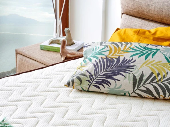 Exclusive Yatak 80x180 Tek Kişilik Visco Yatak Ekstra Lüks Yaysız Yatak 24 cm Pamuklu Keten Doğal Kumaş - Resim 7