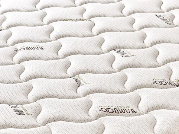 Niron Bamboo Yatak 70X130 Tek Kişilik Doğal Bambu Kumaş Tam Ortopedik Orta Sert Yaylı Yatak - 3