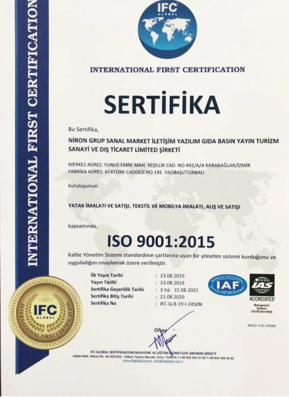 Ortopedik Çocuk Yatağı 80x200 cm Niron Smart - Resim 7