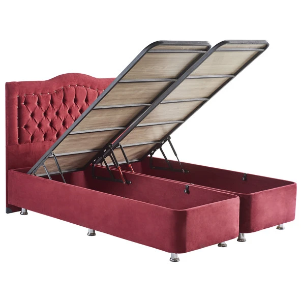 Niron Smart Yatak Baza Başlık Seti - 120x200 Tek Kişilik Full Ortopedik Yatak Baza ve Başlık Takımı - 6