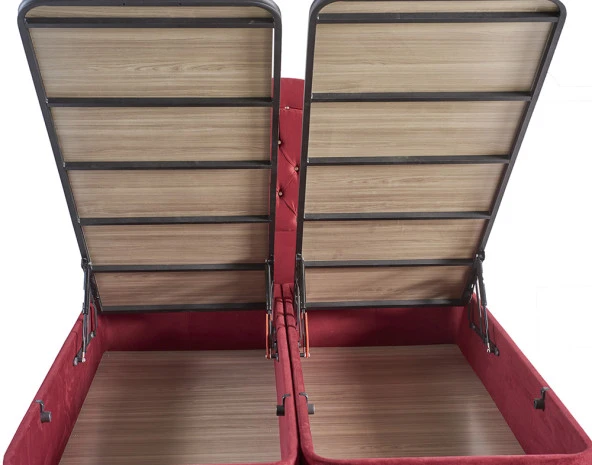 Niron Smart Yatak Baza Başlık Seti - 150x200 Çift Kişilik Full Ortopedik Yatak Baza ve Başlık Takımı - 9