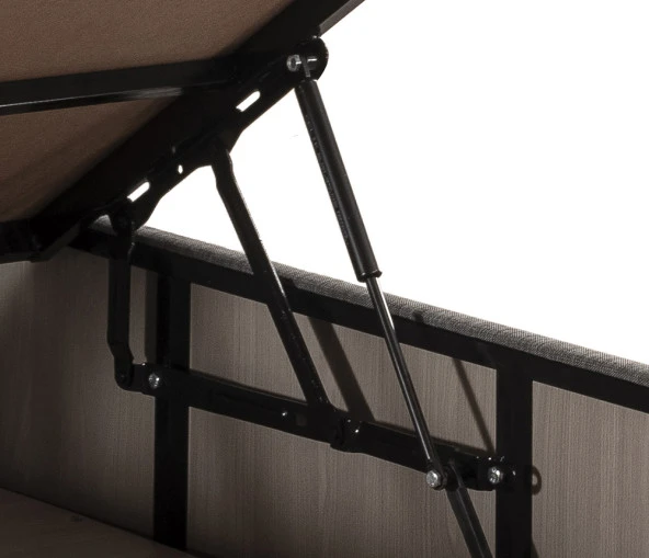 Niron Silver Yatak Baza Başlık Seti 120x200 Tek Kişilik Full Ortopedik Yatak Gri Keten Baza Başlık - 7