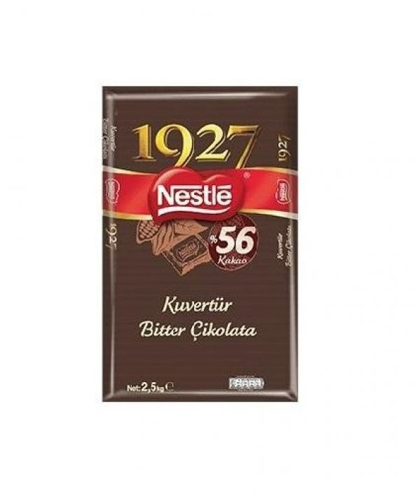 Nestle 1927 Bitter Kuvertür Tekli Çikolata 2,5kg