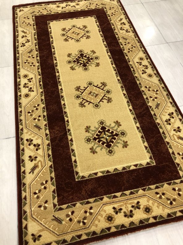 Saray Halı Klasik 1816 Krem 100x200 Kiremit Yolluk 2 Metre ! - 2
